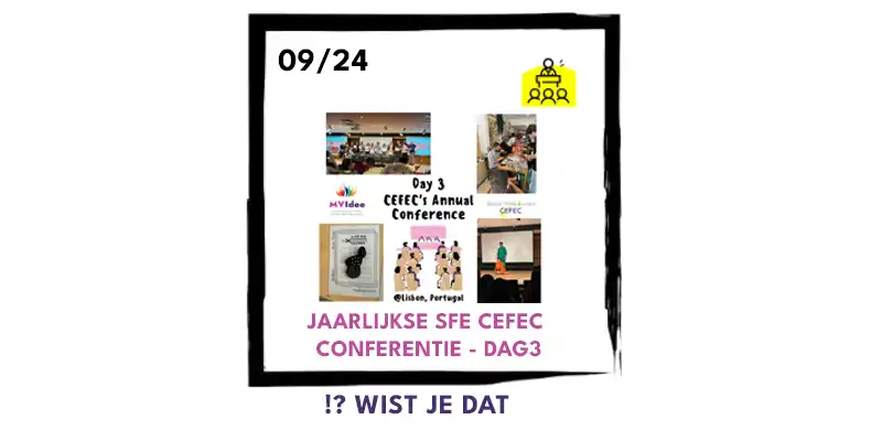 Laatste dag van de 38e jaarlijkse SFE CEFEC-conferentie in Lissabon, Portugal