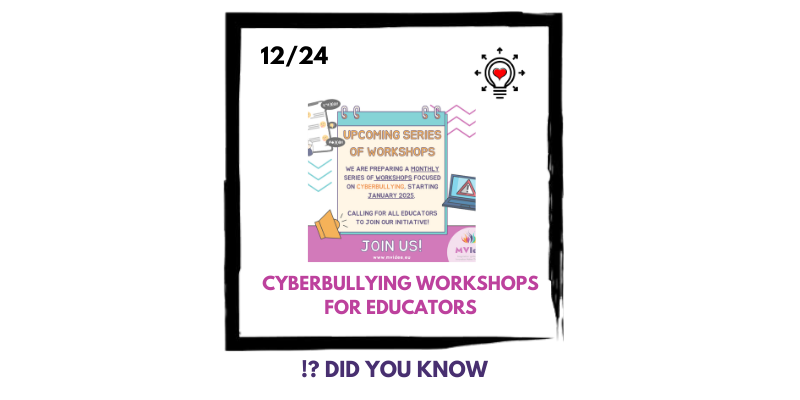 📣 Launching a series of workshops focused on cyberbullying 💻