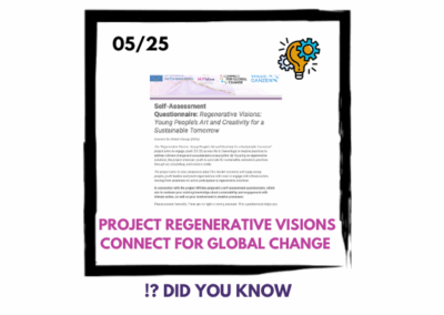 Zelfevaluatievragenlijst – project Regenerative Visions: Young People’s Art and Creativity for a Sustainable Tomorrow!