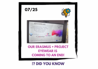 Ons Erasmus + project EYEWEAR loopt ten einde!