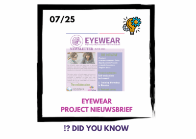 Project EYEWEAR Nieuwsbrief Juni 2025
