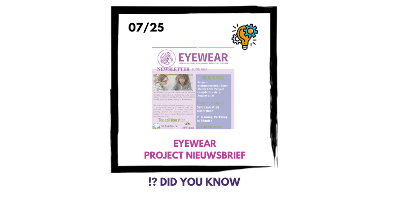Project EYEWEAR Nieuwsbrief Juni 2025