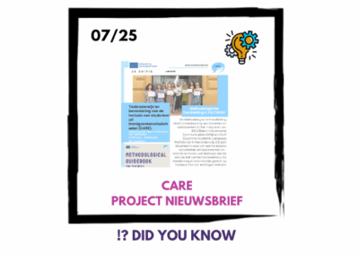 CARE Erasmus Plus Project – Nieuwbrief!