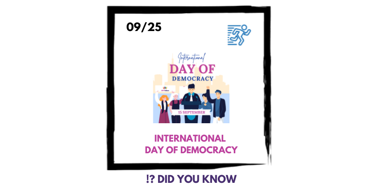 💬 On this International Day of Democracy, we celebrate the energy and vision of youth. Together, we can build societies where every voice counts and hate has no place.