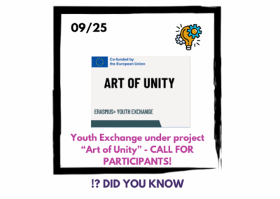 PROJECT ART OF UNITY – OPROEP VOOR DEELNEMERS!