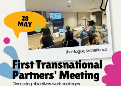 Op 28 mei kwamen de partners van @ecosocial_voices (Erasmus+ Cooperation Partnership in Youth – KA220-YOU-71600E36) samen in Den Haag voor de eerste Transnational Partners’ Meeting.