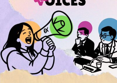 We hebben de visuele identiteit gekozen die ECOSOCIAL VOICES verder zal vertegenwoordigen.